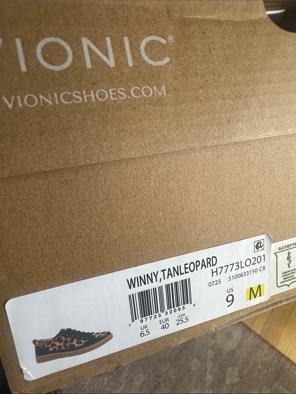 Vionic “Winny” Leopard Print Lace-Up Sneaker - Picture 2 of 5